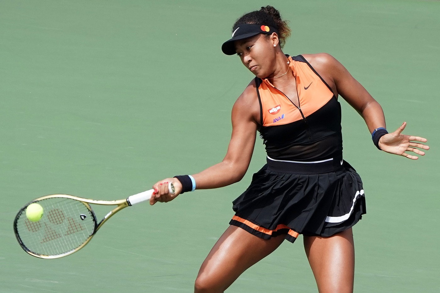 Naomi Osaka Tennis Match Playing Court