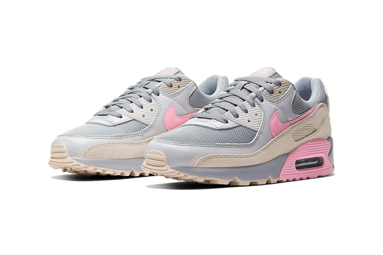 air max 90 grey and pink