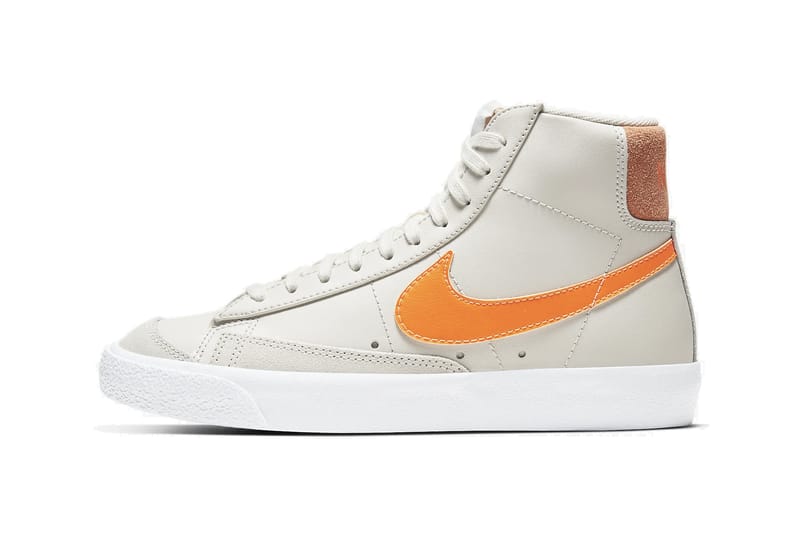 nike blazer mid orange high top trainers