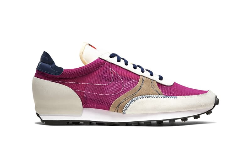 nike daybreak type n354 deconstructed sneakers beige pink neon green blue colorway footwear sneakerhead shoes
