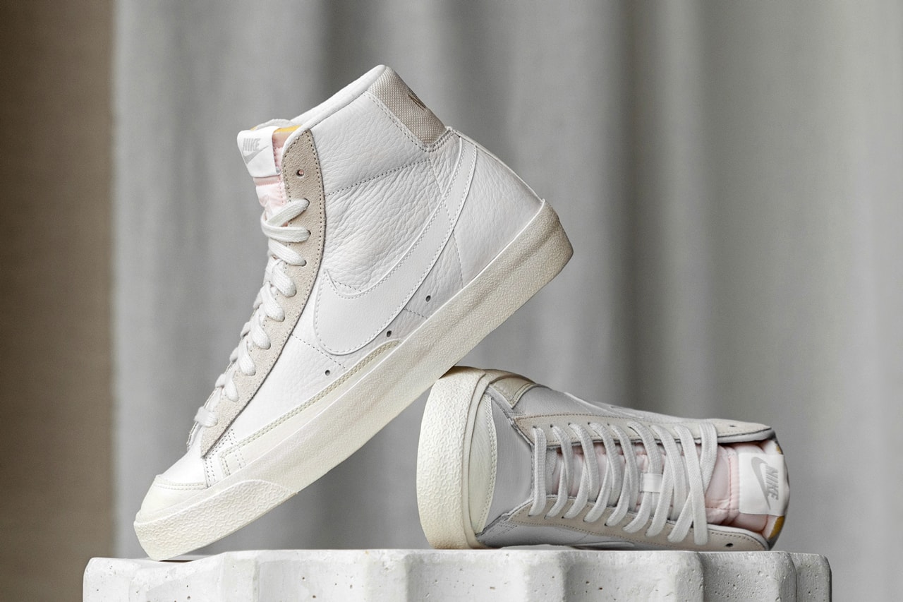 nike sportswear platinum tint pack air force 1 low blazer mid 77 vintage court squash-type sneakers release info 