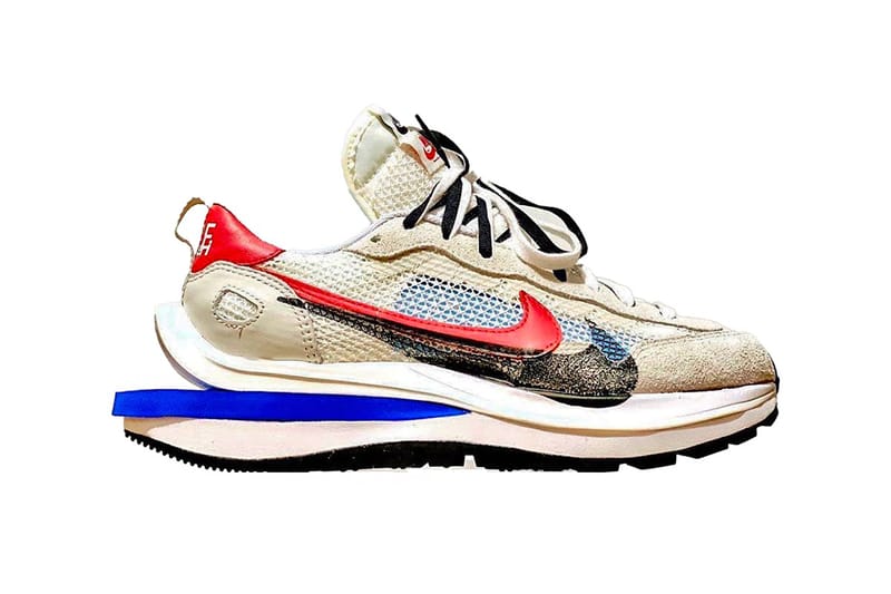 white nike with red and blue