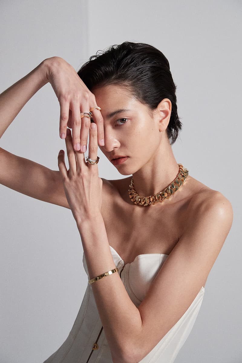 numbering jewelry pre fall collection necklaces bracelets earrings rings anklets gold silver