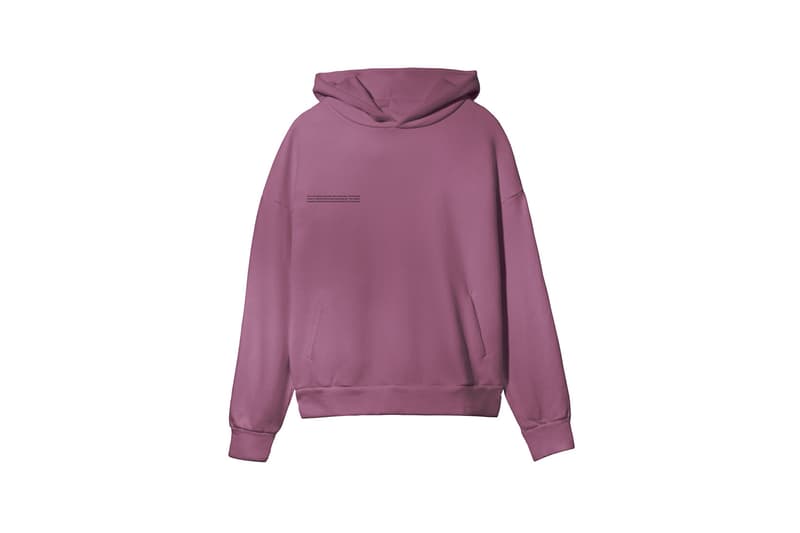 pangaia botanical collection tracksuits hoodies track pants loungewear sustainability natural dye pink green