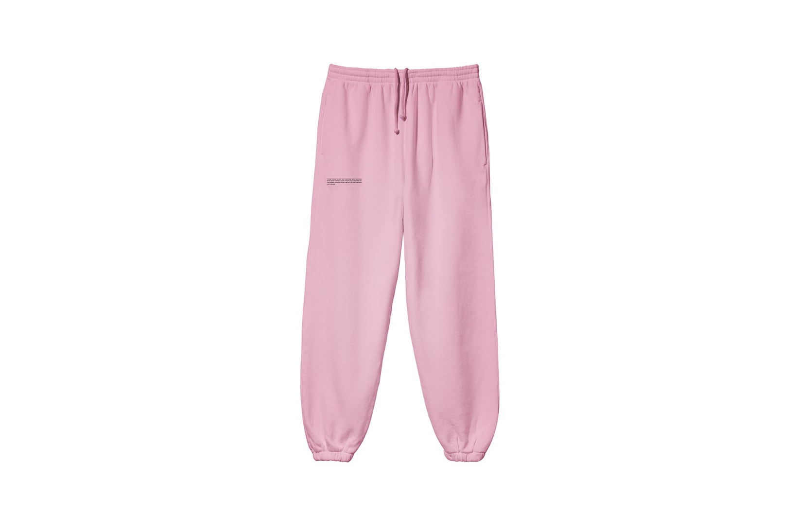 pangaia botanical collection tracksuits hoodies track pants loungewear sustainability natural dye pink green