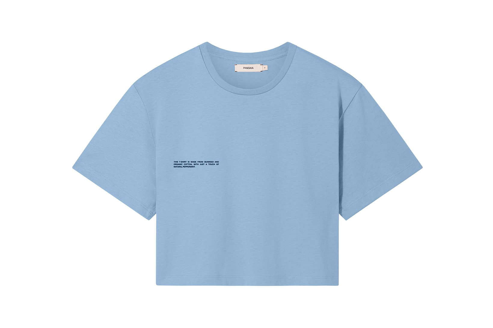 Pangaia Seaweed Family Collection Crop T-Shirt Pale Blue