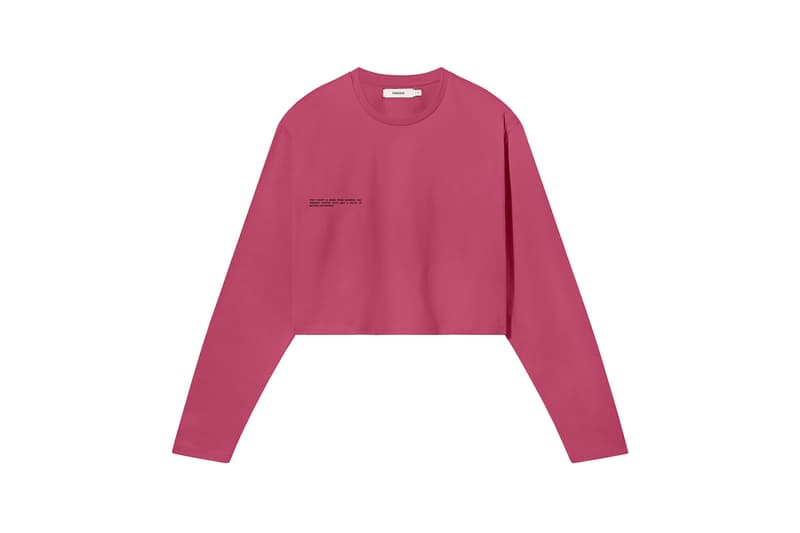 Pangaia Seaweed Family Collection Long Sleeve Crop Cherry