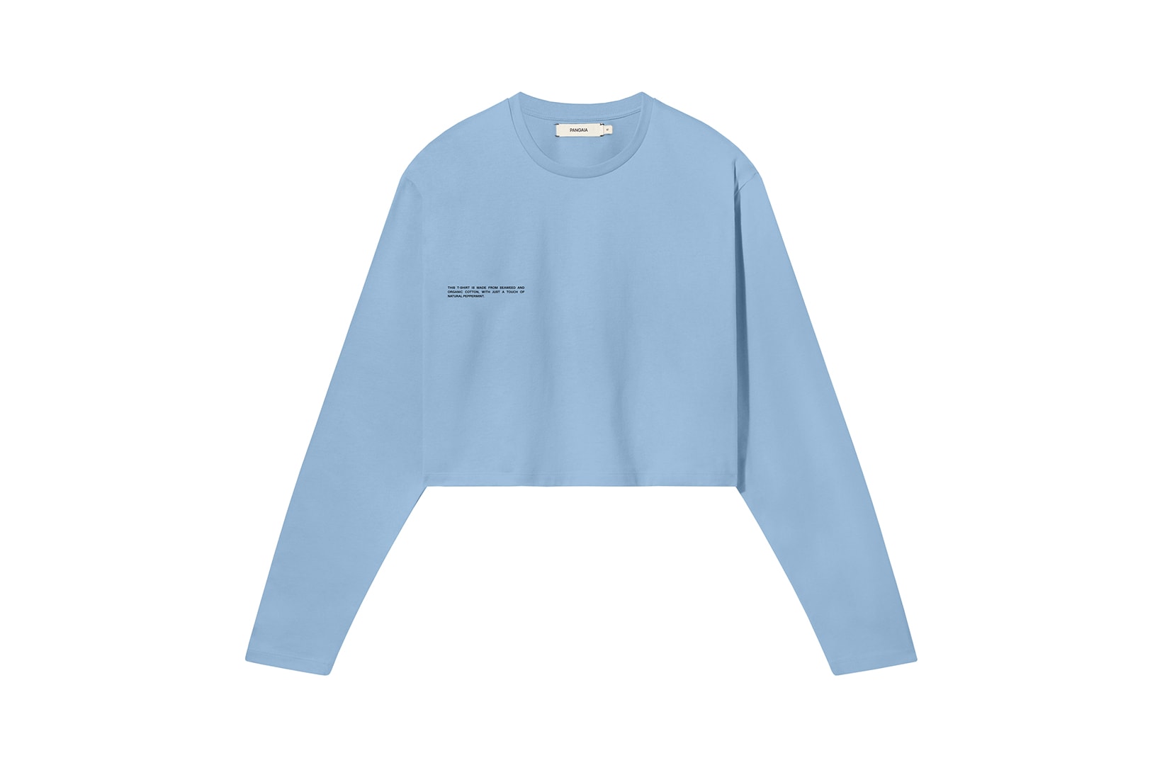 Pangaia Seaweed Family Collection Long Sleeve Crop Pale Blue