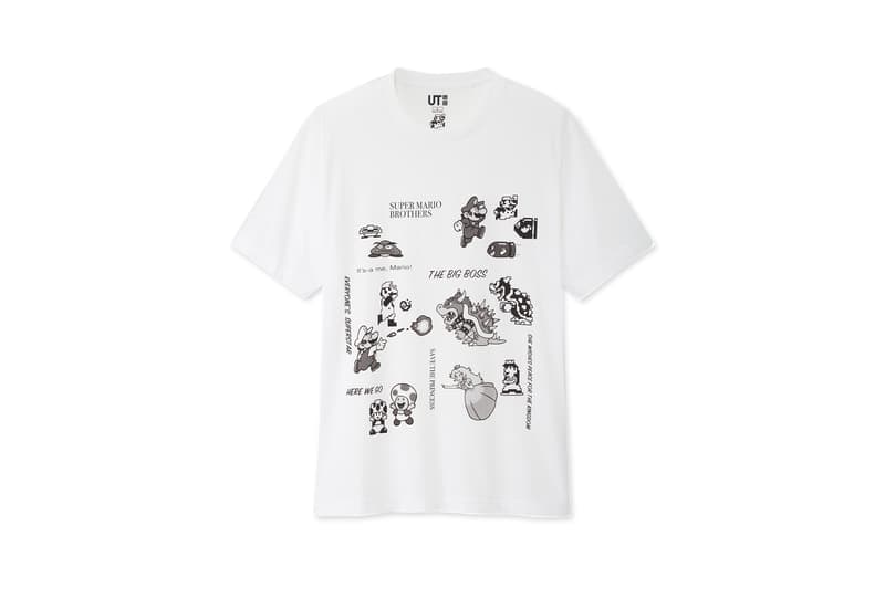 Super Mario Bros. x UNIQLO UT Collaboration Collection T-Shirt Navy White