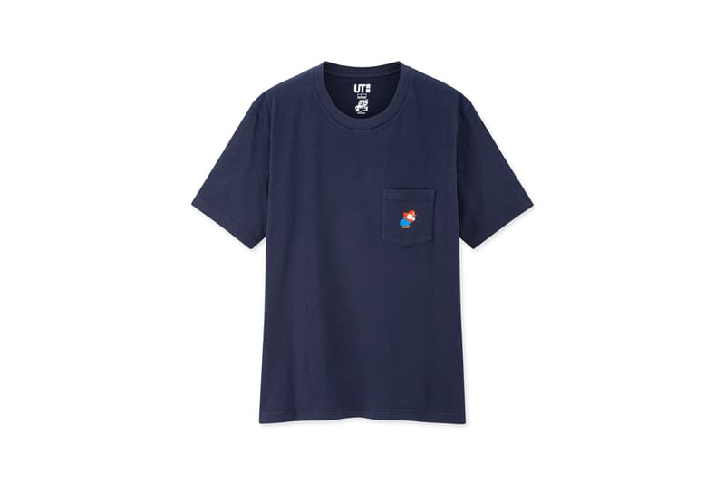 Super Mario Bros. x UNIQLO UT Collaboration Collection T-Shirt Navy White