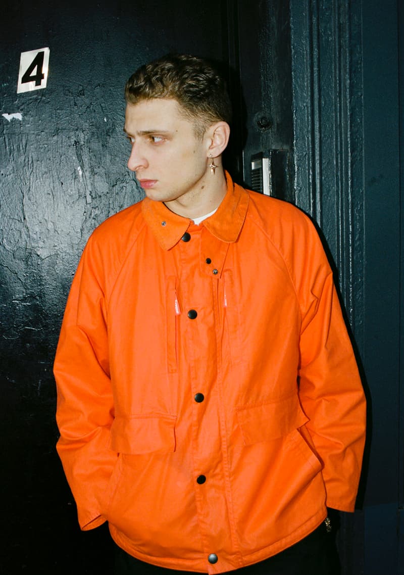 supreme barbour spring summer collaboration jackets outerwear black orange leopard print fashion