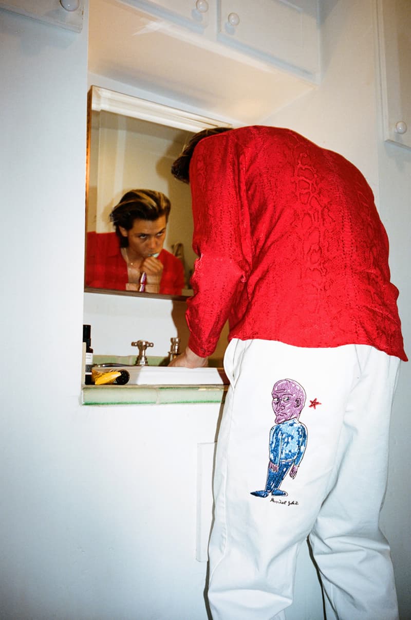 supreme daniel johnston spring summer collaboration art shirts black blue orange pink green white