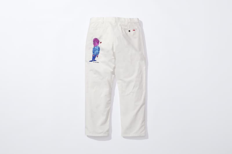 supreme daniel johnston spring summer collaboration art shirts black blue orange pink green white