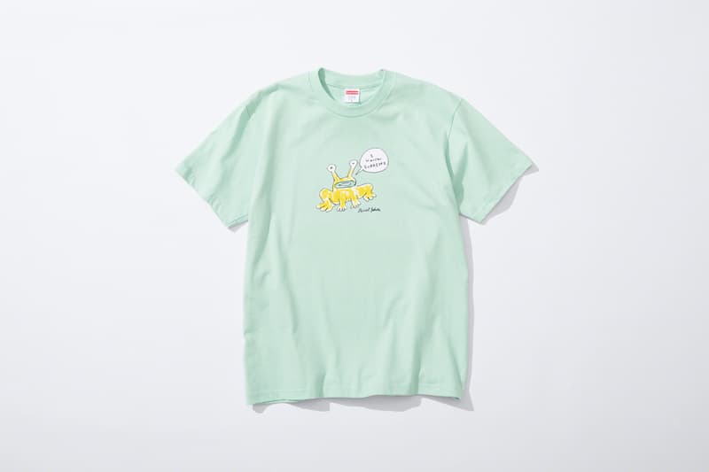 supreme daniel johnston spring summer collaboration art shirts black blue orange pink green white