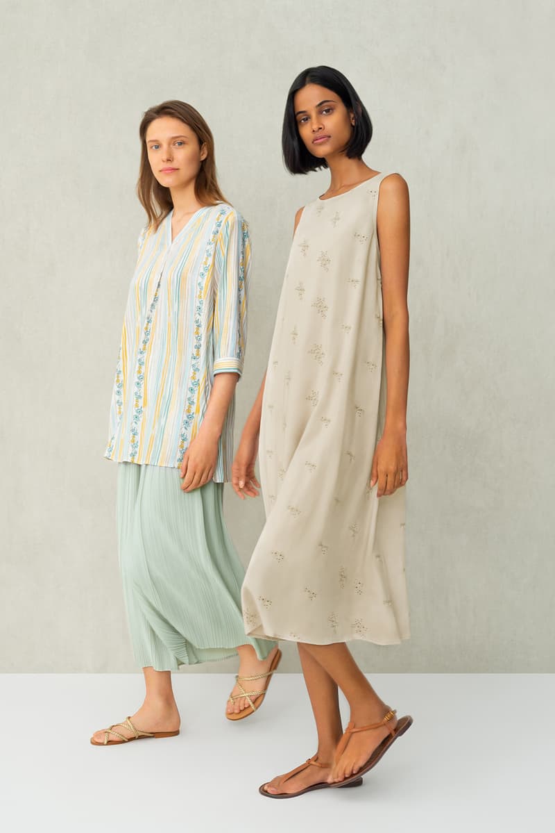 uniqlo kurta rina singh spring summer collaboration lifewear india dresses pants yellow white black sandals