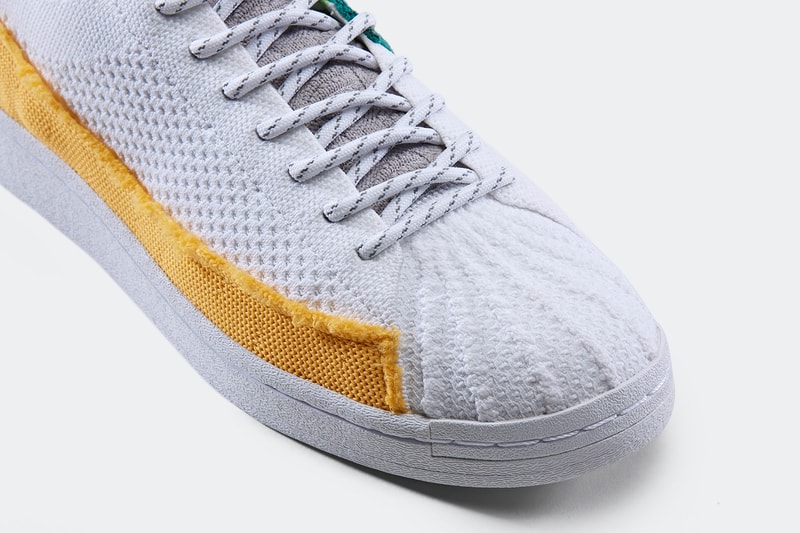 adidas originals pharrell williams collaboration superstar sneakers black white neon green blue shoes footwear sneakerhead