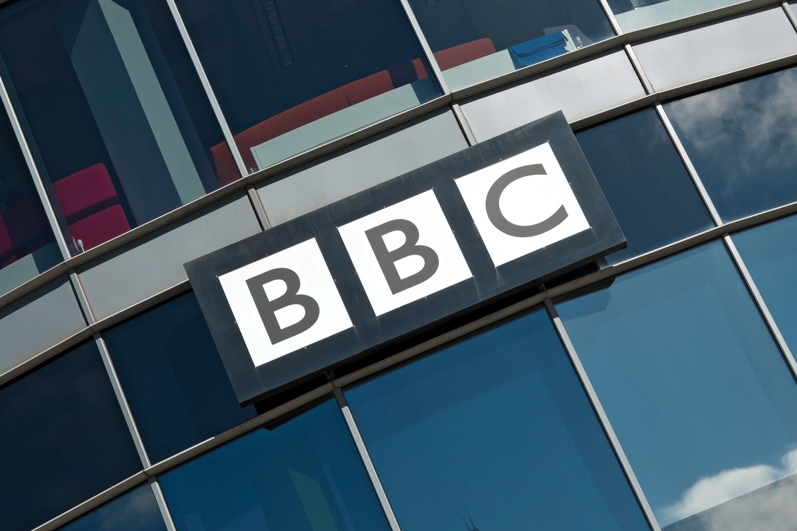BBC Building Logo Exterior England