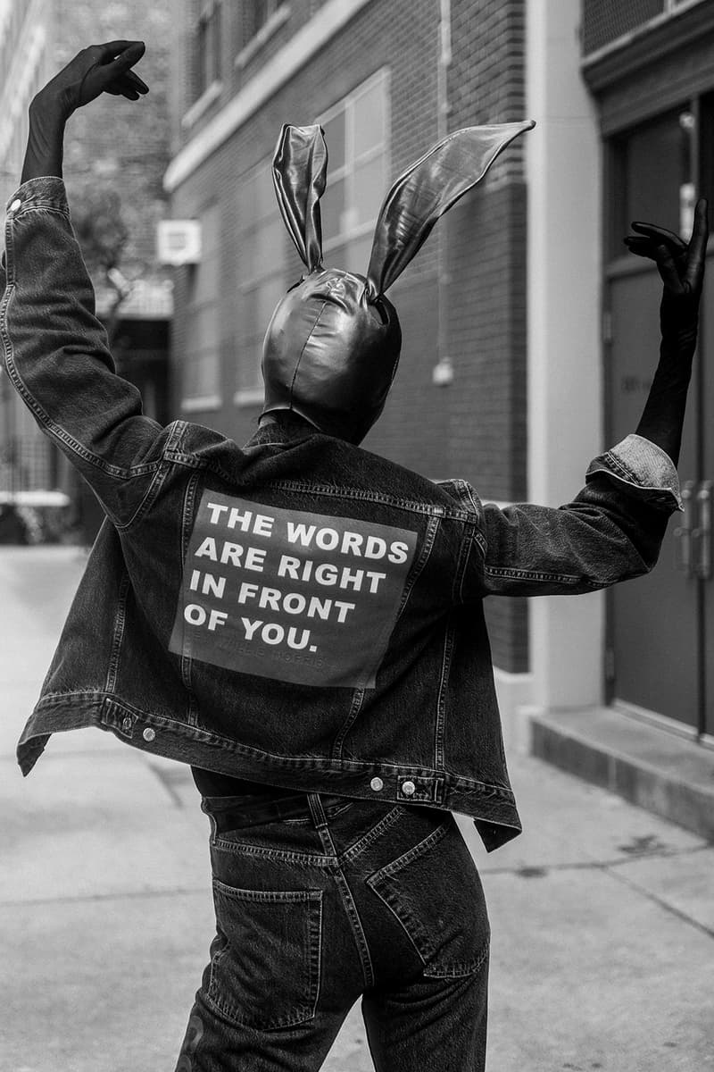 helmut lang willie norris collaboration jackets hoodies jeans repurposed sustainability black lives matter donation