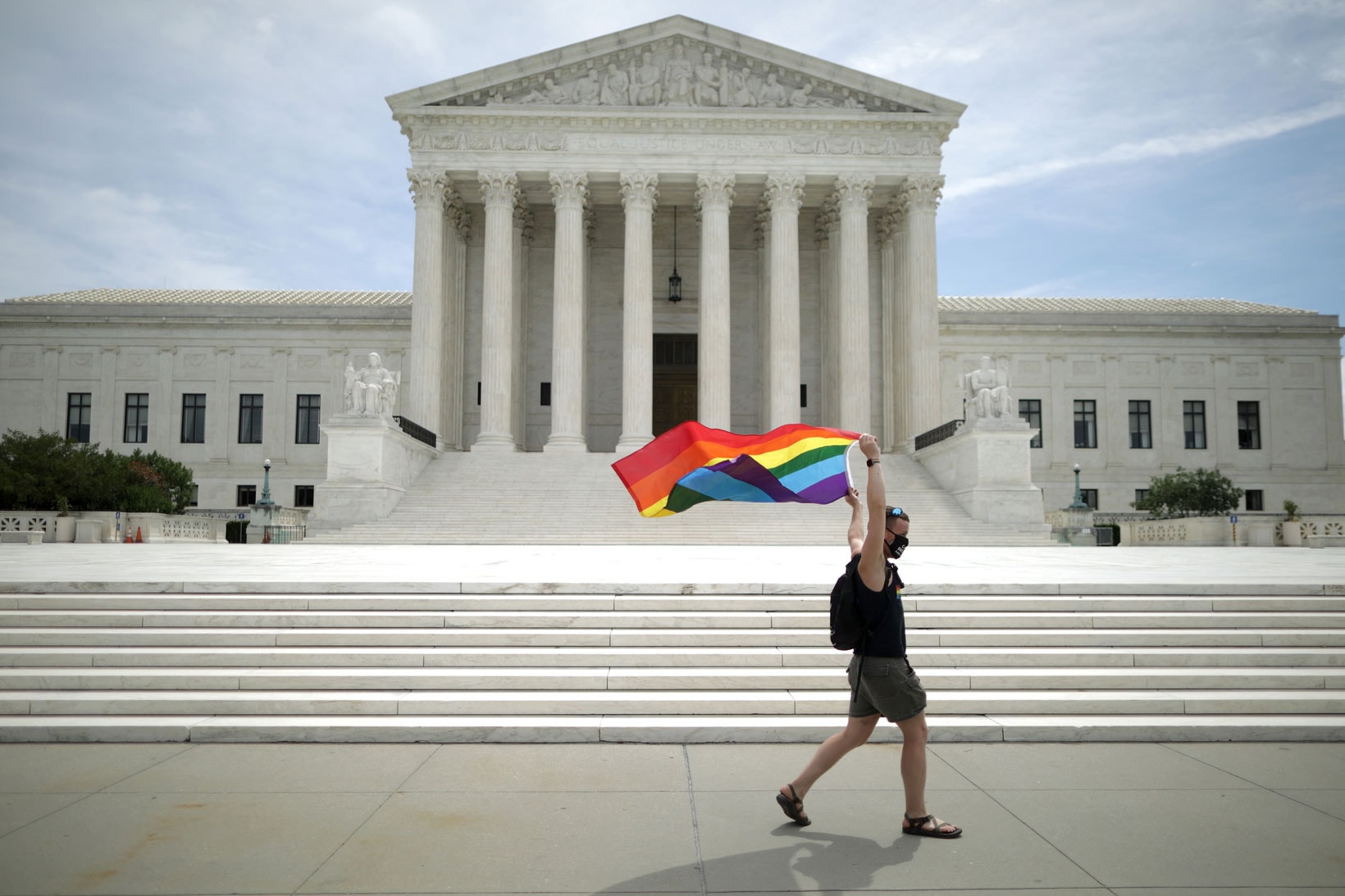 Pride Flag U.S. Supreme Court Building LGBTQ Job Work Discrimination Ruling