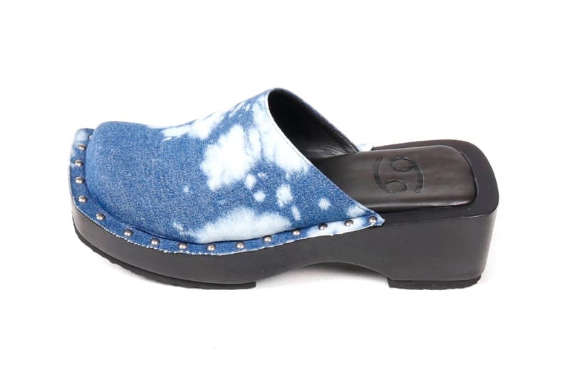 69 lifestyle brand clogs denim tie dye black clear sustainable