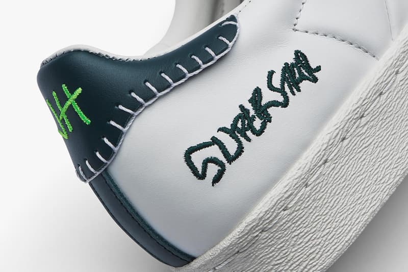 adidas originals jonah hill collaboration superstar sneakers white navy blue neon green shoes footwear sneakerhead