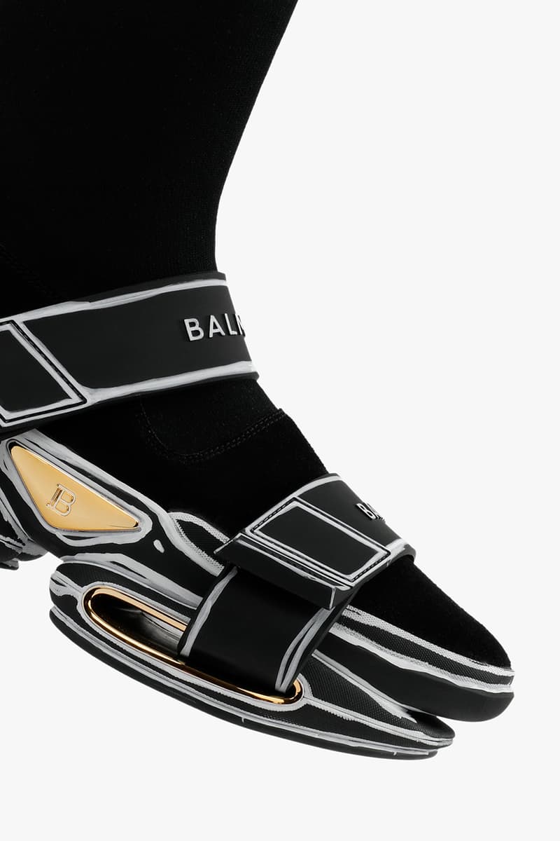 balmain olivier rousteing custom designer sneakers black sneakerhead shoes footwear