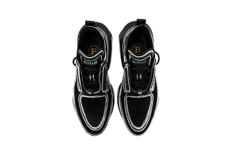 balmain olivier rousteing custom designer sneakers black sneakerhead shoes footwear