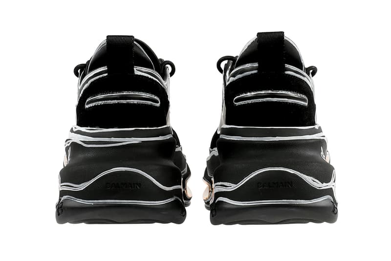 balmain olivier rousteing custom designer sneakers black sneakerhead shoes footwear