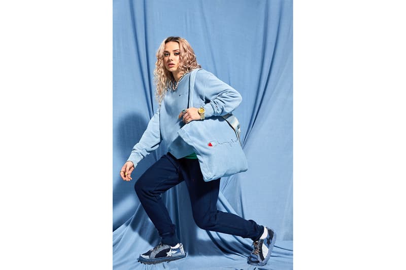 champion rebound eco-friendly sustainable streetwear upcycling bucket hats hoodies tote bags