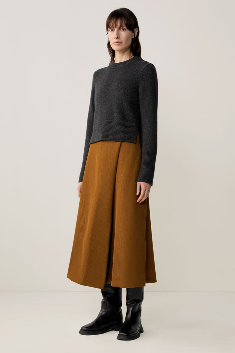 cos fall winter womenswear lookbook minimalistic sustainability dresses bags suits