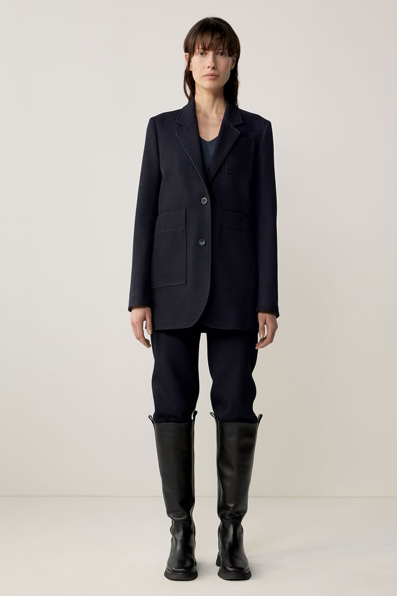 cos fall winter womenswear lookbook minimalistic sustainability dresses bags suits