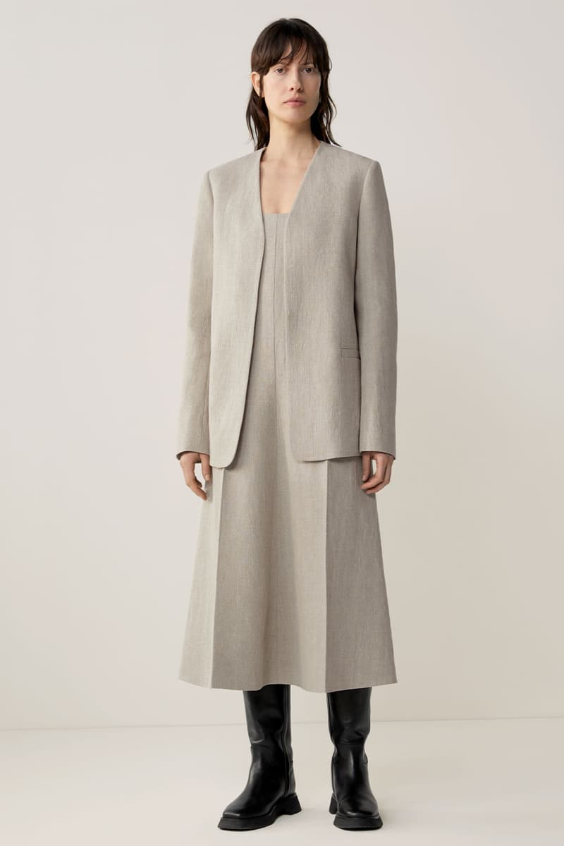 cos fall winter womenswear lookbook minimalistic sustainability dresses bags suits