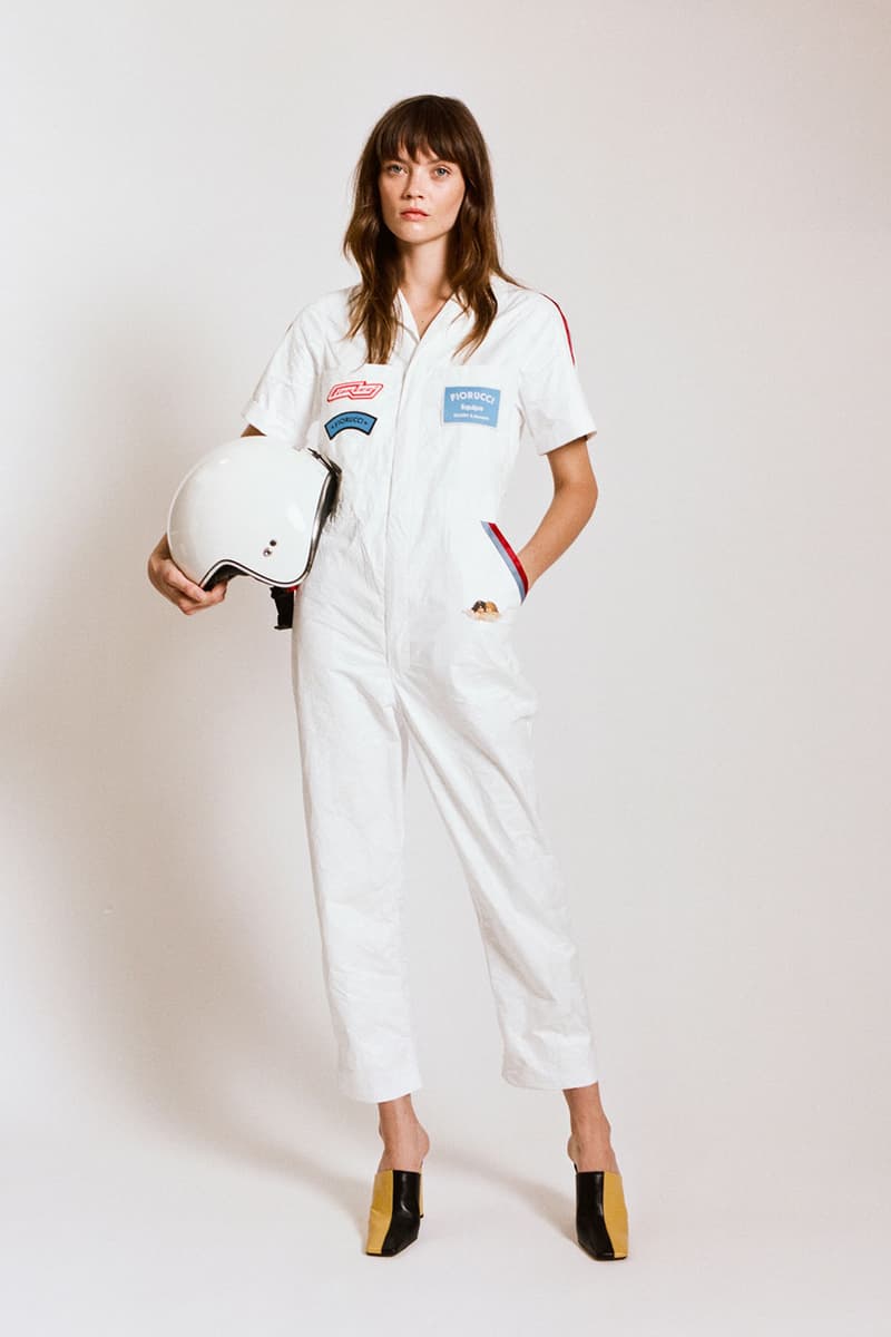 fiorucci spring summer 2021 daniel fletcher menswear lookbook formula 1 denim sweatpants t-shirts