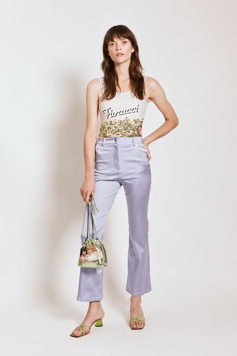 fiorucci spring summer 2021 daniel fletcher menswear lookbook formula 1 denim sweatpants t-shirts 