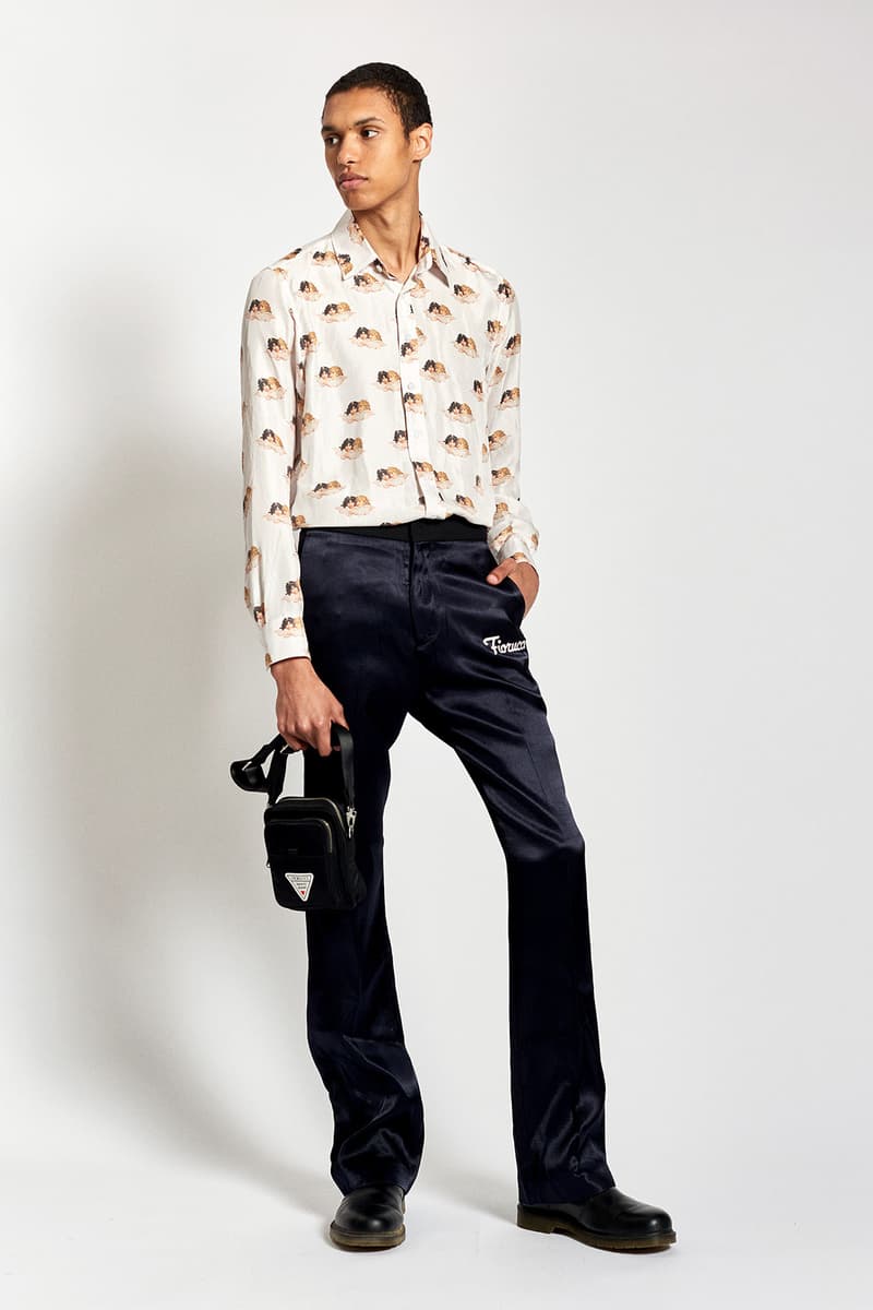 fiorucci spring summer 2021 daniel fletcher menswear lookbook formula 1 denim sweatpants t-shirts