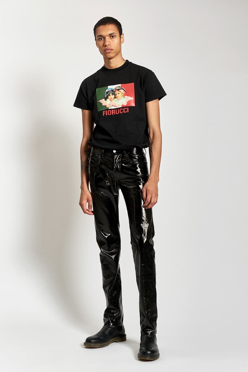 fiorucci spring summer 2021 daniel fletcher menswear lookbook formula 1 denim sweatpants t-shirts 