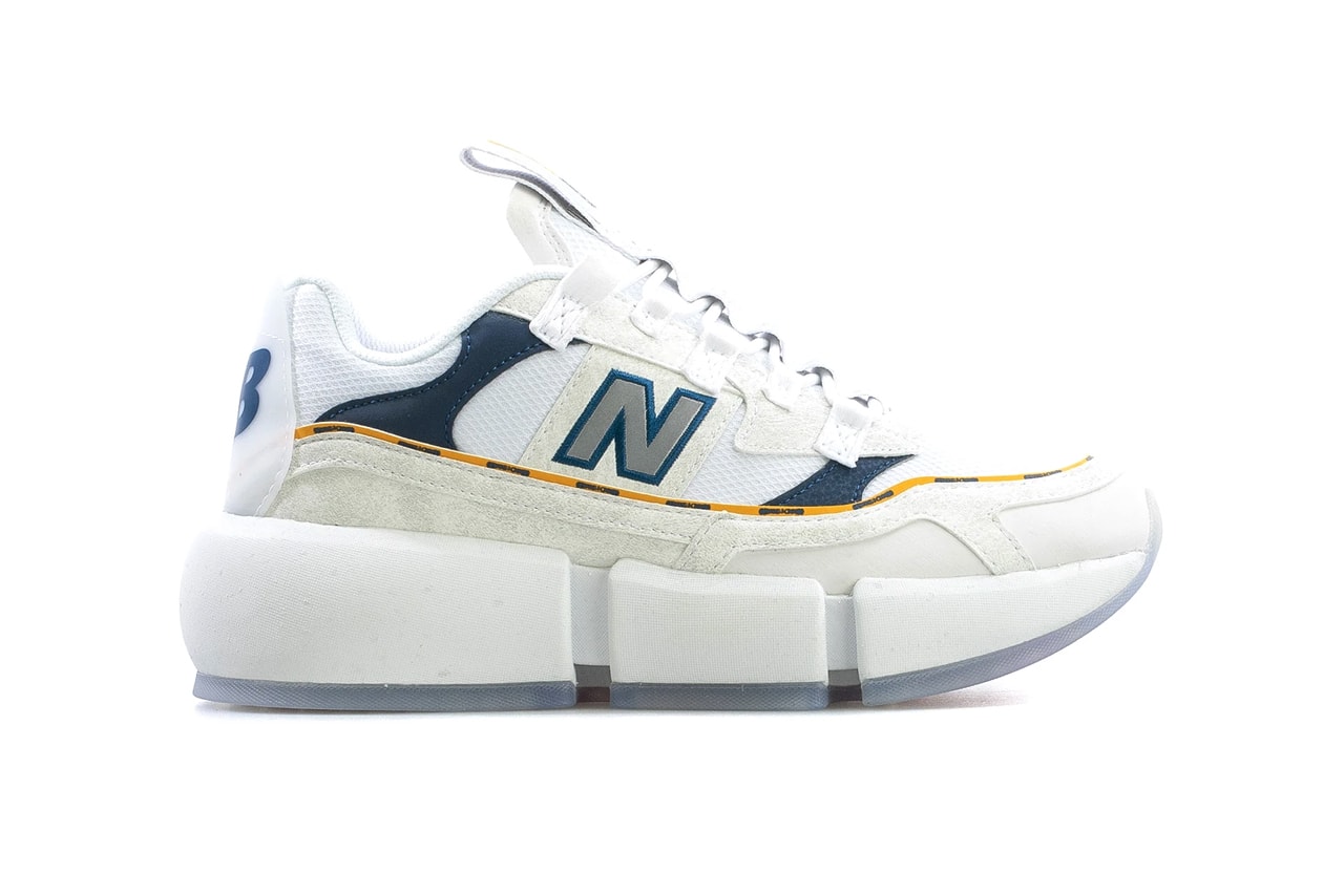 jaden smith new balance vision racer collaboration release date info white yellow navy