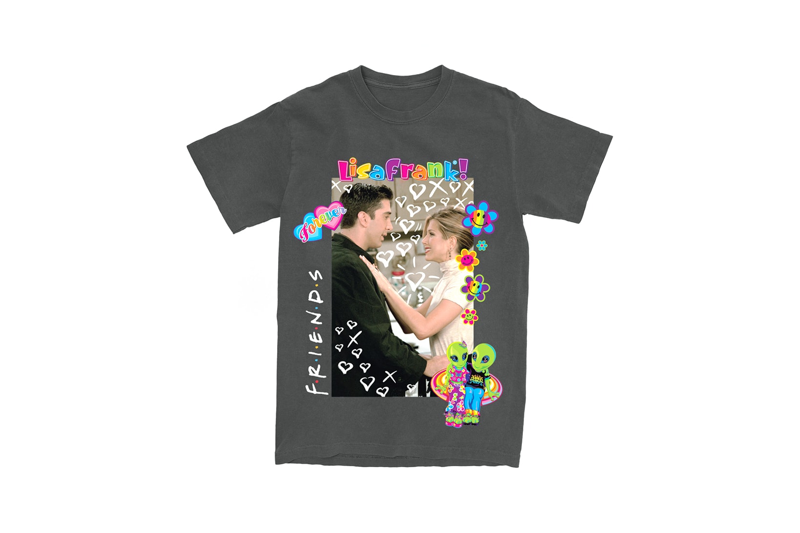 Lisa Frank x Friends TV Show Clothing Collaboration Collection T-Shirt Black