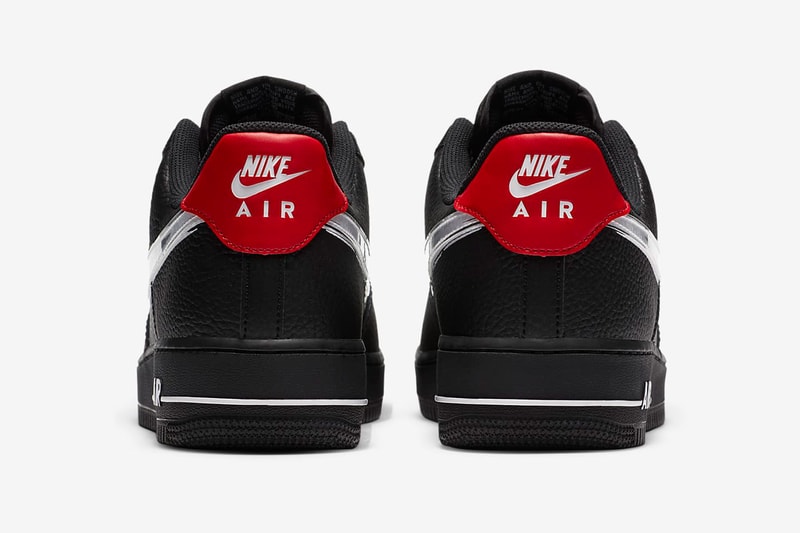 nike air force 1 07 sneakers paint brushstroke swoosh pack red white black shoes footwear sneakerhead