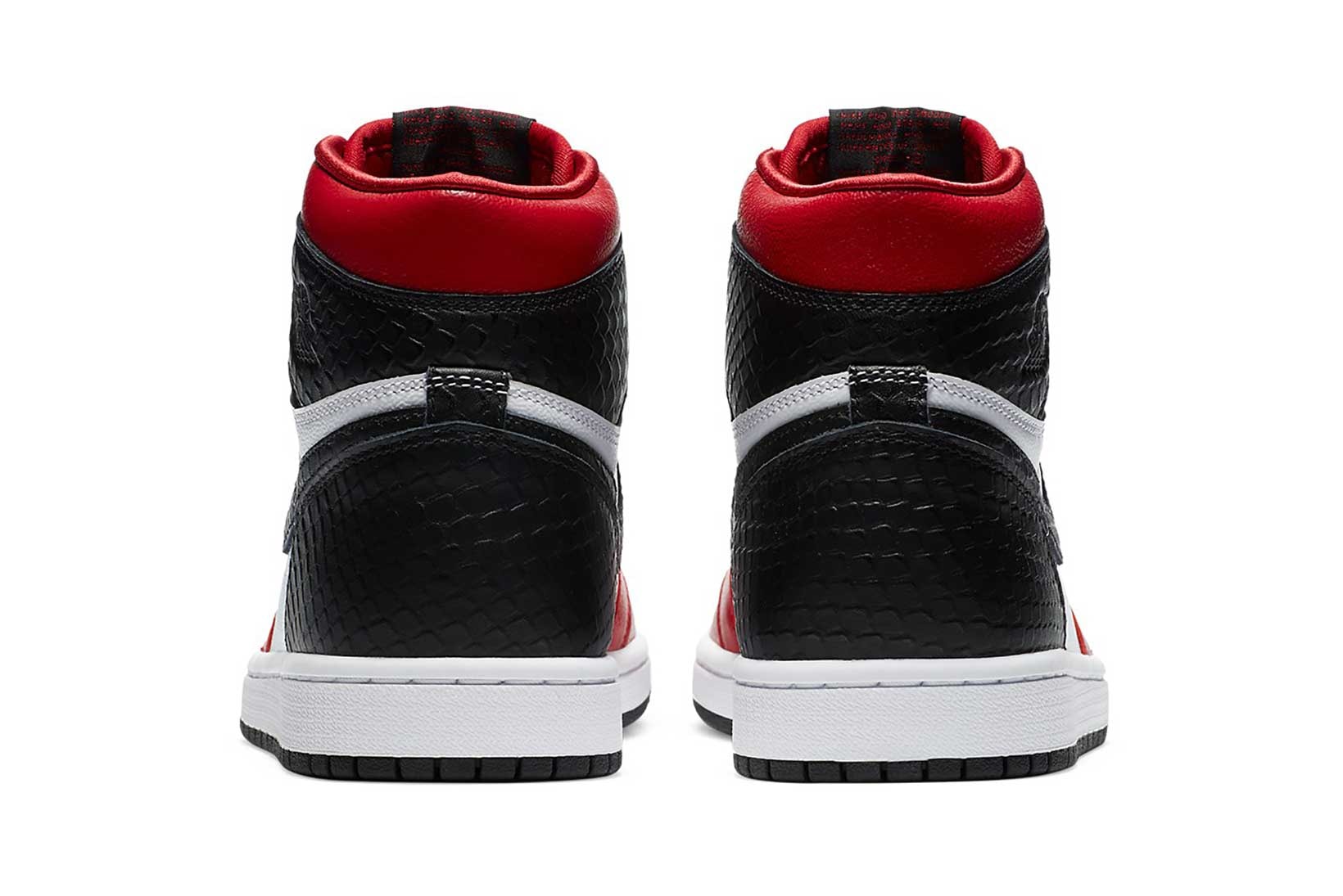 nike air jordan 1 retro high og womens sneakers black red white satin snake sneakerhead shoes footwear