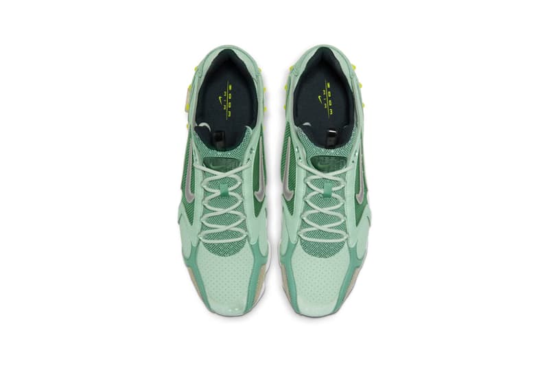 nike air zoom spiridon cage 2 sneakers mint green pistachio yellow shoes sneakerhead footwear