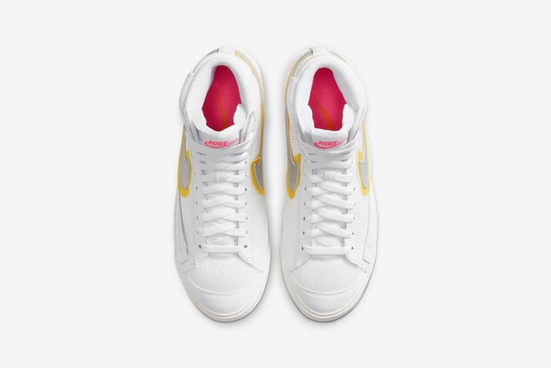 nike blazer mid vintage 77 daybreak womens sneakers white yellow pink footwear shoes sneakerhead