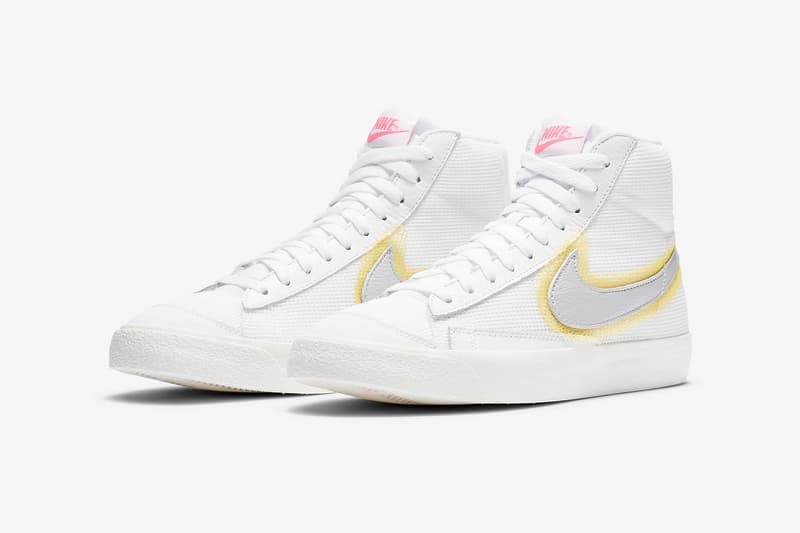 nike blazer mid vintage 77 daybreak womens sneakers white yellow pink footwear shoes sneakerhead