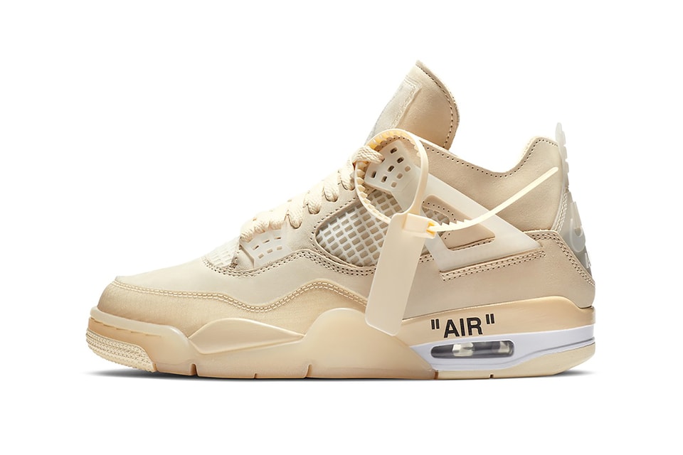 Women S Off White X Air Jordan 4 Sail Release Hypebae Women S Off White X Air Jordan 4 Sail Release Hypebae