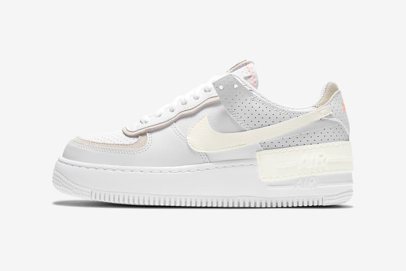 nike sportswear pastel collection womens sneakers air force 1 shadow bodysuit french terry shorts pink green white sneakerhead footwear