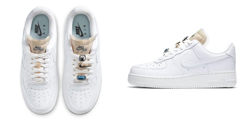 air force 1 white lace bling