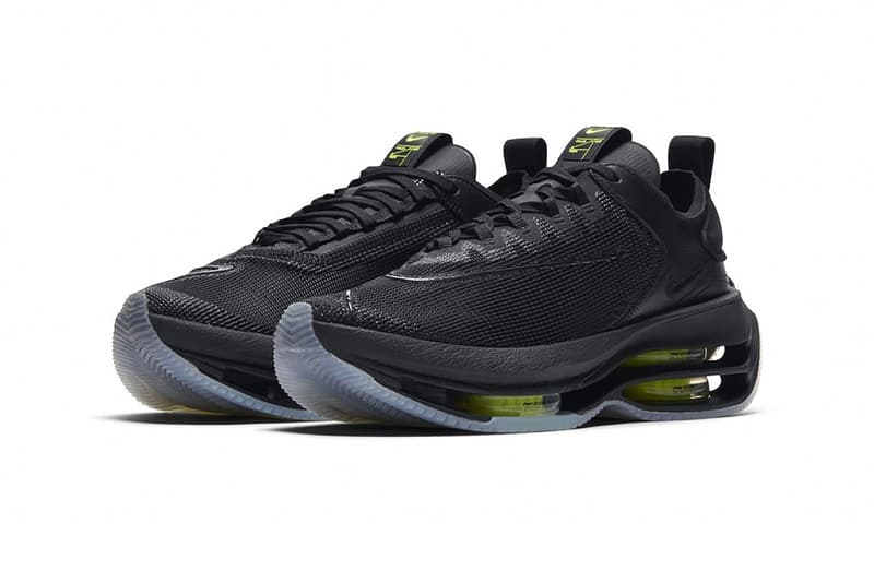 nike air zoom double stacked womens sneakers barely volt neon yellow black release price