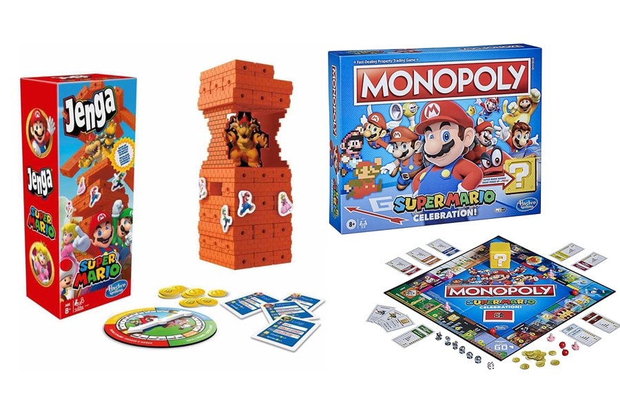 super mario bros 35th anniversary jenga monopoly nintendo hasbro board games