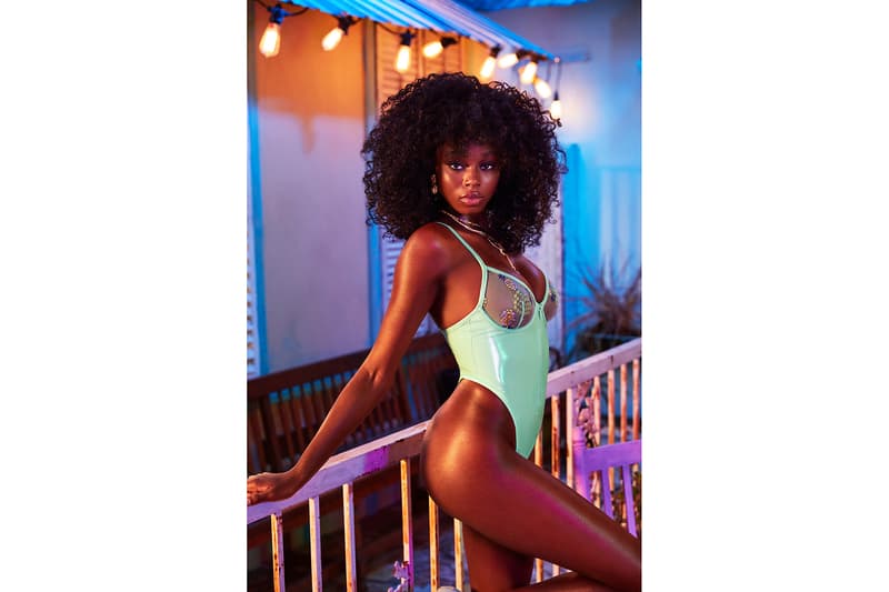 Savage X Fenty August Drop Summer20 Collection Campaign Bodysuit Green