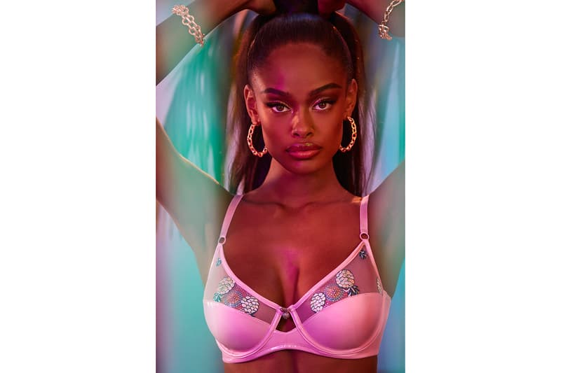 Savage X Fenty August Drop Summer20 Collection Campaign Bra Pineapple Pink